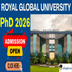 Royal Global University PhD Admission 2026 Begins; Apply by December 15 @rgu.ac